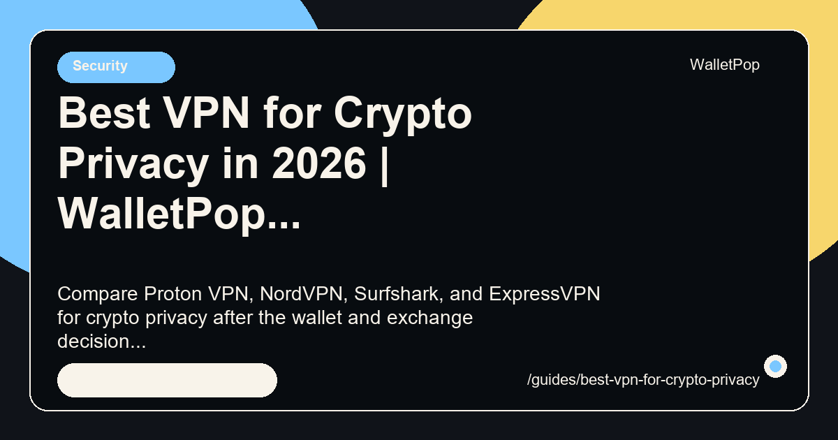 Best VPN for Crypto Privacy in 2026 visual summary