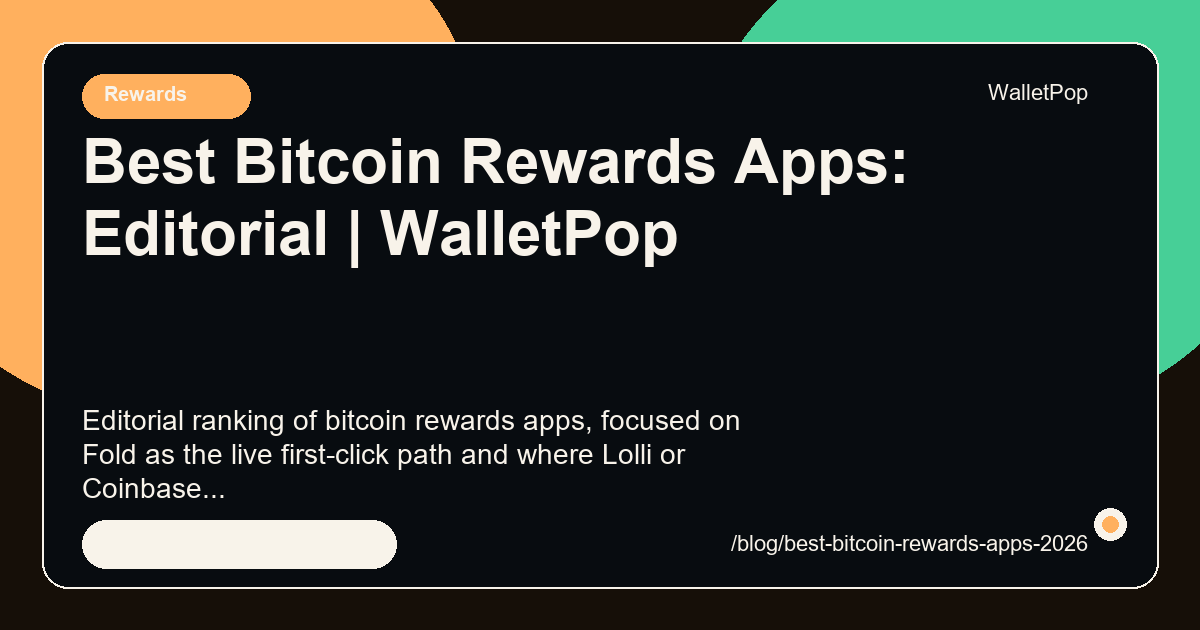 Best Bitcoin Rewards Apps: Editorial visual summary