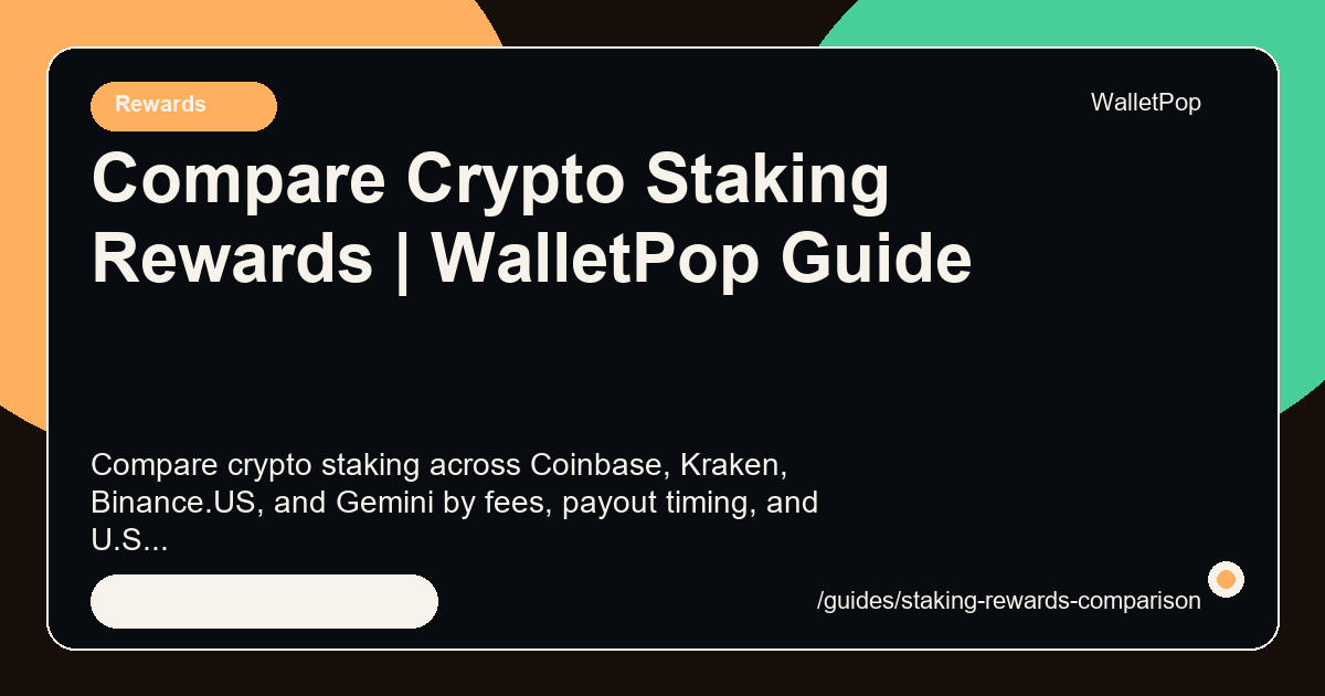 Compare Crypto Staking Rewards visual summary