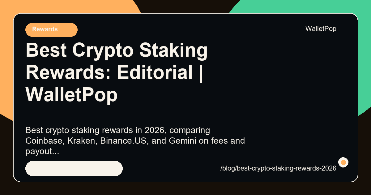 Best Crypto Staking Rewards: Editorial visual summary