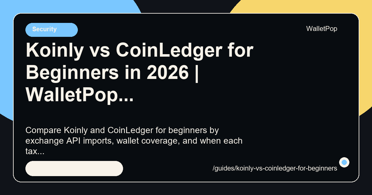 Koinly vs CoinLedger for Beginners in 2026 visual summary