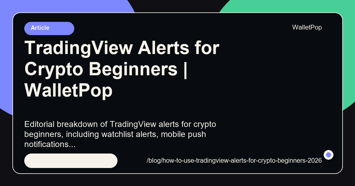 TradingView Alerts for Crypto Beginners visual summary