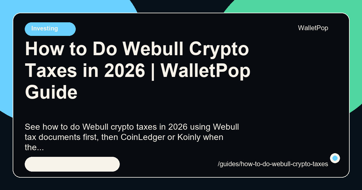 How to Do Webull Crypto Taxes in 2026 visual summary