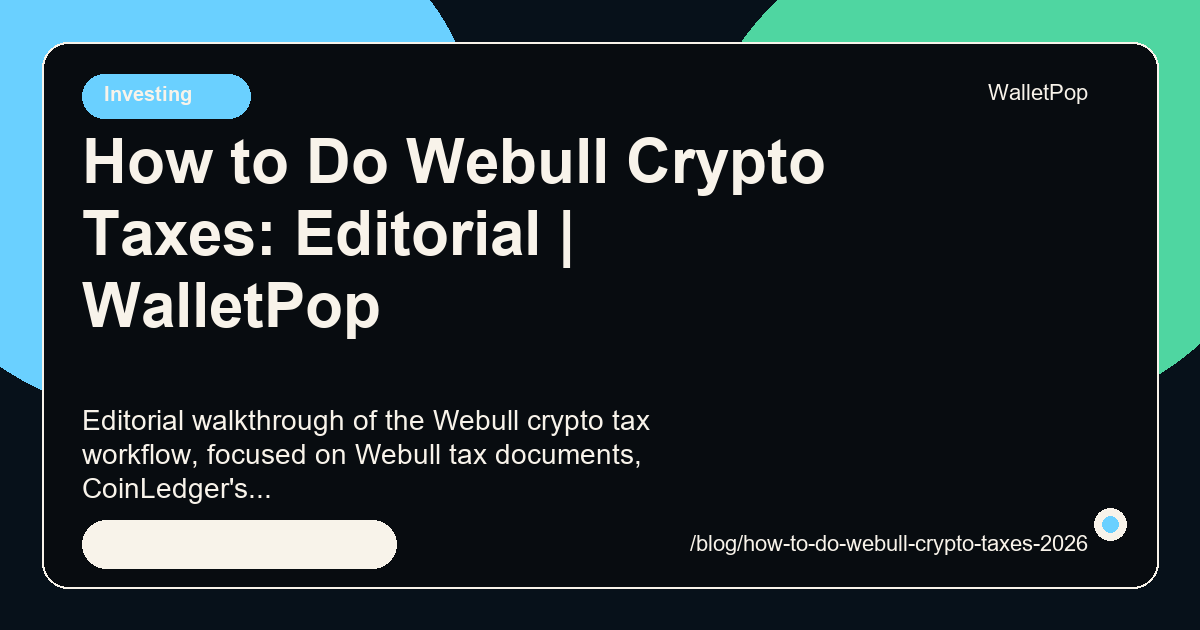 How to Do Webull Crypto Taxes: Editorial visual summary